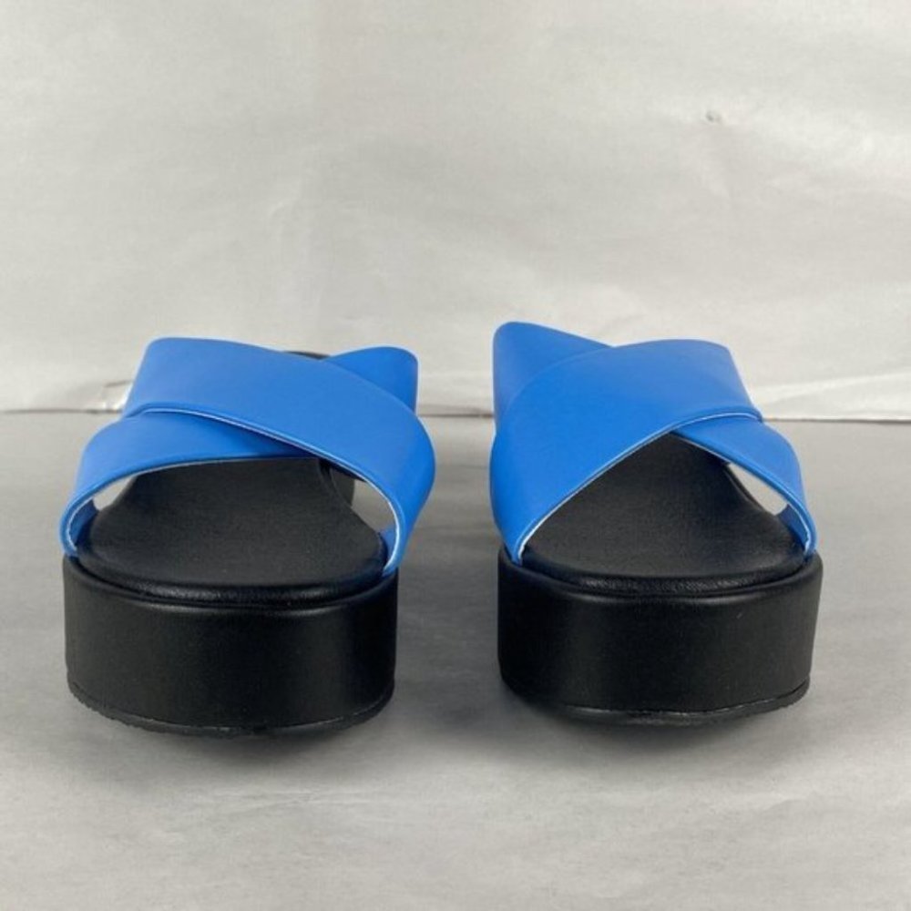 Women's Sportsgirl Size 40 Sienna Blue Modern Casual Crossover Platform Sandal - Picture 8 of 12
